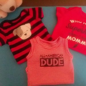 BABY BOY'S ONESIES 3 pcs 0-3M & 3M